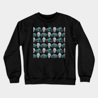 Pretty Floral & Glitzy skull pattern #2 Crewneck Sweatshirt